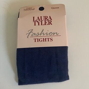 Vintage Laura Tyler Fashion Tights Queen Blue